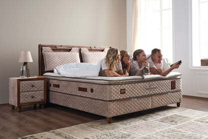 Boxspringbett-Set inkl. Matratze mit Topper, Bambi Magnasand Therapy, Schlafzimmerbett, Funktionsbett, H3