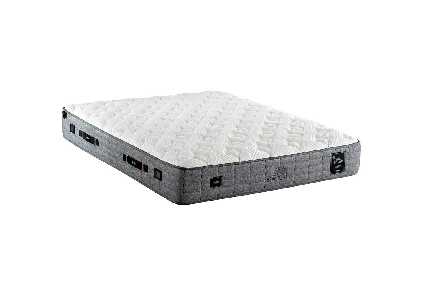 Boxspringbett-Set inkl. Matratze , Bambi Blacksand, Funktionsbett, H4 (Hart) Matratze, Kopfteil mit USB-Anschluss und LED-Leseleuchte