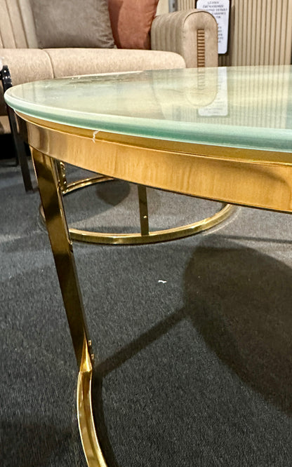 Couchtisch 2er Set Beige / Gold