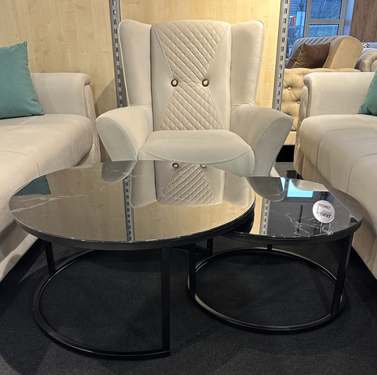 Couchtisch 2er Set Schwarz / Schwarz Matt