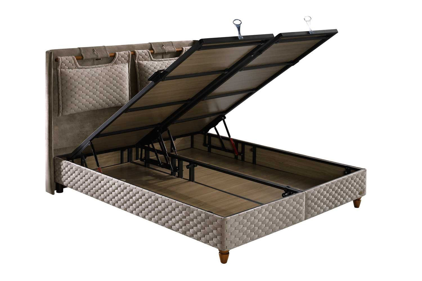 Boxspringbett-Set inkl. Matratze mit Topper, Bambi Magnasand Therapy, Schlafzimmerbett, Funktionsbett, H3