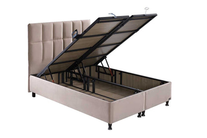 Boxspringbett Set inkl. Matratze, Bambi Golden Prime, Schlafzimmerbett, Funktionsbett, Kopfteil, H3 Mittel