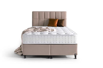 Boxspringbett Set inkl. Matratze, Bambi Golden Prime, Schlafzimmerbett, Funktionsbett, Kopfteil, H3 Mittel