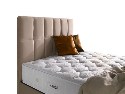 Boxspringbett Set inkl. Matratze, Bambi Golden Prime, Schlafzimmerbett, Funktionsbett, Kopfteil, H3 Mittel