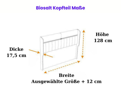 Boxspringbett Set inkl. Matratze mit Topper, Bambi Biosalt, Schlafzimmerbett, Funktionsbett, Kopfteil mit USB-Port und LED Leuchte, H3