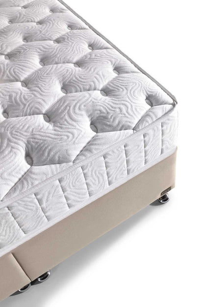 Boxspringbett Set inkl. Matratze, Bambi Golden Prime, Schlafzimmerbett, Funktionsbett, Kopfteil, H3 Mittel